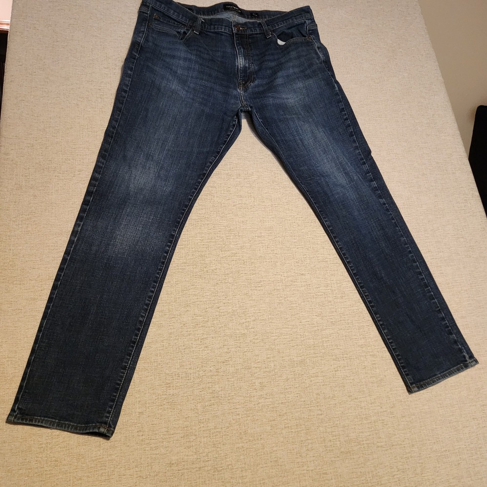 Lucky Brand 410 Athletic Slim Jeans Mens 38x34 Dark Wash Blue 7MC1036 Denim
